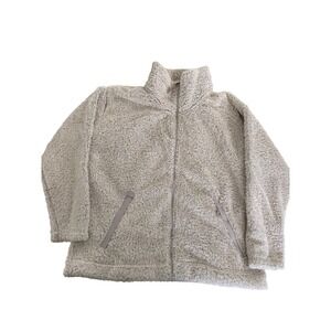 The North Face Osito Jacket Women's XL Cream Sherpa Fleece Soft Plush Full Zip